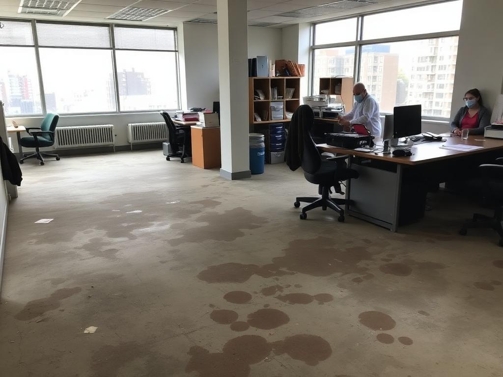 Vorher: Unterhaltsreinigung, Büro in Basel · KMU